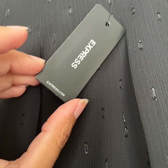 Metallic Dot Gathered Crew Neck Top extra small - Picture 6 of 17